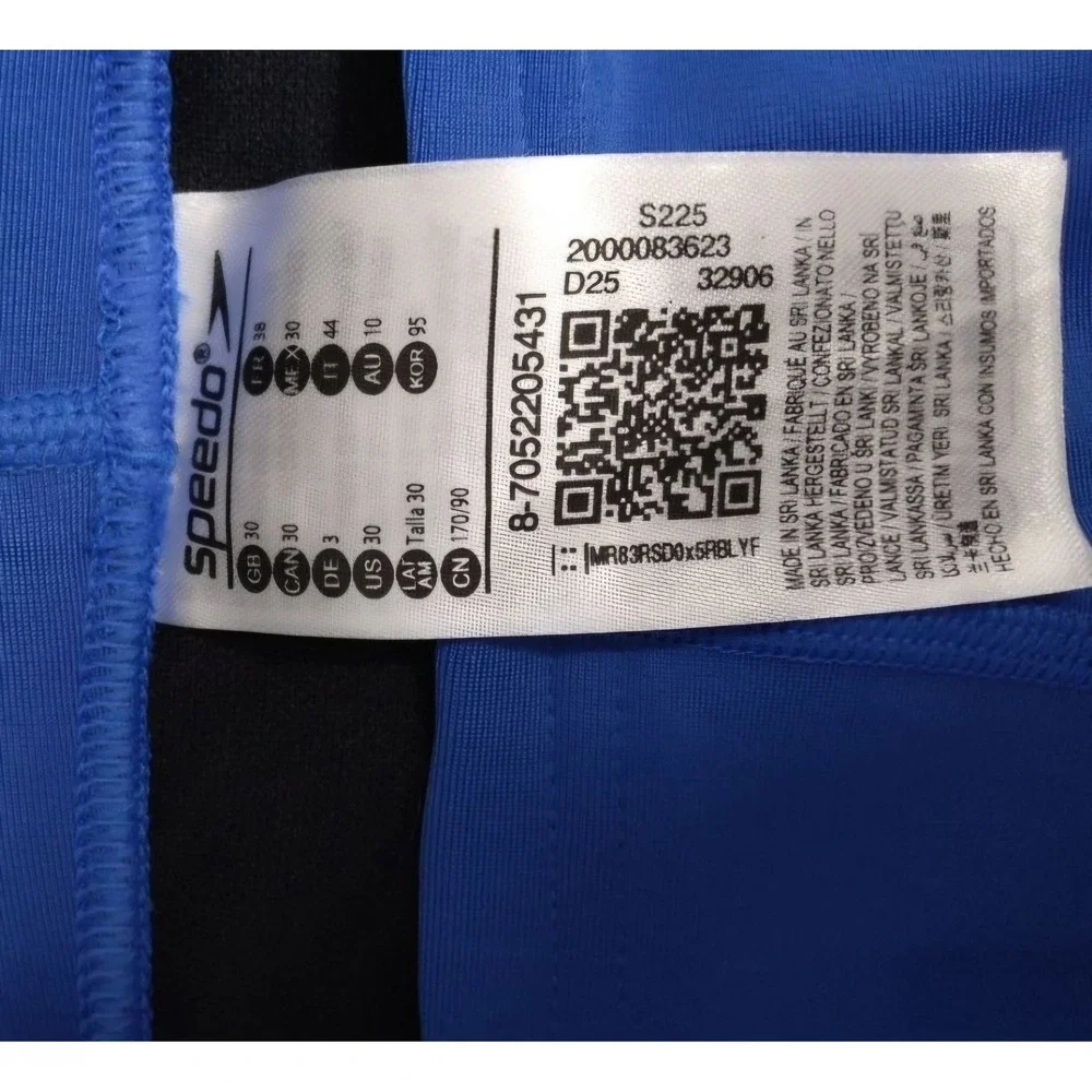 Speedo Men's Peacoat Blue Solid Jammer Swimsuit Size 30